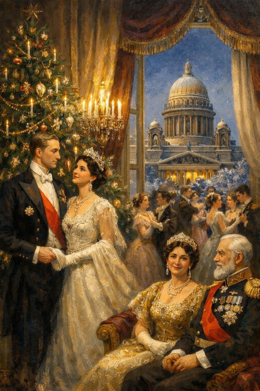 Главное изображение экскурсии - Прогулка в тг-боте Рождественский Петербург: путь на бал у Юсуповых